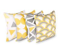 Penguin Home Juego de 4 Fundas de cojín cuadradas Decorativas de Doble Cara con Cremallera Invisible