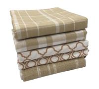 Penguin Home Juego de 5 paños de Cocina 100% algodón Puro, Suaves y duraderos, Lavables a máquina, 65 x 45 cm, Color Beige