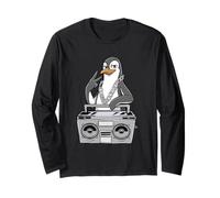 Penguin Lover Hip Hop Niños Música Niños Pingüino Manga Larga