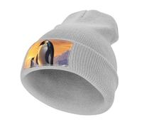 Penguin Mama And Little - Gorro suave para hombre, gorro de invierno cálido y holgado para mujer