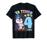 Penguin Niño 4 Cumpleaños | El Pingüino Ya Tengo 4 Años Camiseta