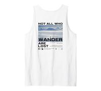 Penguin Not All Who Wander Are Lost But Why Backprint Camiseta sin Mangas
