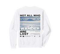 Penguin Not All Who Wander Are Lost But Why Backprint Sudadera