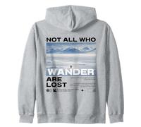 Penguin Not All Who Wander Are Lost But Why Backprint Sudadera con Capucha