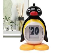Penguin Perpetual Calendar Decor, Creative Animal - Figura Ornamento con Bloques de Fecha, Estilo Retro Art Piece for Desk, Living Room, Home, Birthday Gift, 3,07 x 2,68 Pulgadas