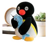 Penguin Plush - Stuffed Animal 11.8 Inch | Soft Plush Doll PP Cotton Cute Penguin Pillow Toy with Fish Design | Cuddly Penguins For Kids Boys Girls Collectors Home Office Decor
