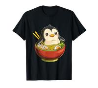 Penguin Ramen Bowl Fideos japoneses Arte Amante Ramen Camiseta