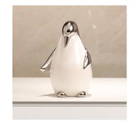 Penguin Sculptures, Family Decoration Statue, Abstract Deco, White Mother, 3-Piece Set
