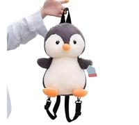 Penguin Shaped Backpack - Soft Plush Penguin Backpack, Stuffed Animal Plush Penguins Doll Bag with Straps, Oceanarium Penguins Theme Decoration Huggable Throw Pillow For Outing, Short Trip