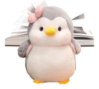 Penguin Stuffed Animal - Skip School Backpack Penguin Plush Toy | Cute Bow Design Doll | 9.84in Soft Stuffed Animal For Kids Adults, Perfect Children's Birthday Gift For Girls Boys Teens Mother Girlfr