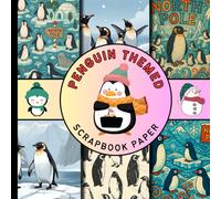 Penguin themed scrapbook paper: arctic penguin craft paper pad great for christmas crafts, scrapbooking, collages, card Making, and junk journals and more crafting projects