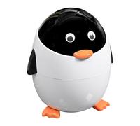Penguin Trash Can - Top lindo Bin de basura de dibujos animados | Round Creative Small Wastebasket | Bin de encimera de animales para cocina, dormitorio, mesa de café, sala de estar, uso decorati