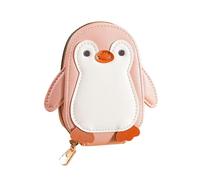 Penguin Wallet - Large Capacity PU Leather Coin Purse, Accordion Zipper Card Holder with Wide Opening Cartoon Animal Design, Cute Penguin Portable Wallet Organizer for Travel, Work, School Daily Carry