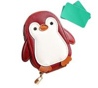 Penguin Wallet - Large Capacity PU Leather Coin Purse, Accordion Zipper Card Holder with Wide Opening Cartoon Animal Design, Cute Penguin Portable Wallet Organizer for Travel, Work, School Daily Carry