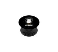 Penguin Yoga Namaste Pose Meditation Cartoon PopSockets PopGrip Adhesivo