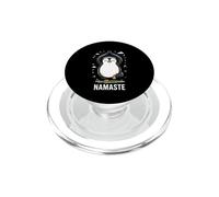 Penguin Yoga Namaste Pose Meditation Cartoon PopSockets PopGrip para MagSafe