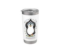 Penguin Yoga Namaste Pose Meditation Cartoon Vaso térmico de acero inoxidable de doble pared
