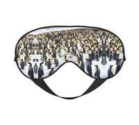 Penguins in The Snow - Antifaz unisex ultrasuave con bloqueo de luz para una comodidad óptima para dormir