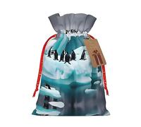 Penguins On The Iceberg - Bolsa resistente con cordón de 4.7 x 6.9 pulgadas, bolsa de regalo moderna y práctica para necesidades diarias, 1 unidad