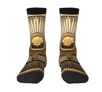 PENGYVV Calcetines unisex suaves y elásticos con estampado de palmera Rocky Shore, adecuados para deportes, uso diario, al aire libre y uso casual, 2 Negro-1, Altoa única