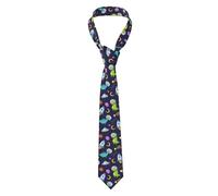 PENGYVV Corbata de cuello para hombre, diseño de dinosaurio 3D en el espacio, P-Lanet, astronautas, traje de negocios, corbata formal, 8 cm, accesorio de disfraz para escuela, trabajo, fiesta, boda