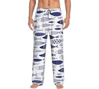 PENGYVV Flying Carpet Ride - Pantalones de pijama para hombre, pantalones largos para dormir, pantalones de descanso con cintura elástica, regalos para hombres, Pescado, XXL