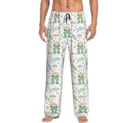 PENGYVV Flying Carpet Ride - Pantalones de pijama para hombre, pantalones largos para dormir, pantalones de descanso con cintura elástica, regalos para hombres, Rana y hongos, M