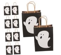 PENIKOKO 10 Piezas Bolsas para con Diseño Halloween Pequeñas Bolsas de para Dulces con Motivos de Fantasmas y Calabazas para Almacenamiento de Snacks y Festivos