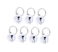PENIKOKO 10 Piezas Campanas Colgantes para Mascotas Metal Accesorio Collar Gato Perro con Campanilla Plateada Resistente y para Diario