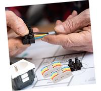 PENIKOKO 10 Piezas Conectores Eléctricos Rápidos Reutilizables Bloque Terminal Compacto Entradas Salidas para Cables Rígidos y Flexibles Segura sin Herramientas Kit para Proyectos