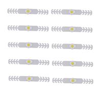 PENIKOKO 10 Piezas correa de extensión de hebilla de oreja de del oído Correa de PVC cuerdas de ajustables de White