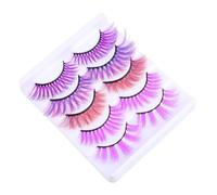 PENIKOKO 10 piezas Pestañas Postizas de Colores Unidades Extensiones Artificiales Ligeras y Cómodas para Diario y Fiestas Efecto Natural y Voluminoso para Maquillaje y Cosplay