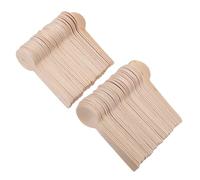 PENIKOKO 100 Piezas Unidades Cucharillas Mini de Madera para Condimentos Mermelada Miel Especias Azúcar Postres Cafés y Restaurantes Cucharas Pequeñas para Tarros y Cocina
