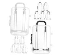 PENIKOKO 12 Piezas Cajas para Forma de Maleta Mini Transparente Resistentes y Creativas para Decoraciones de Bodas y Fiestas de Despedida de Soltera