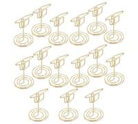 PENIKOKO 15 Clips Portafotos Metálicos Dorados en Forma de Birrete de Graduación, Porta Tarjetas de Mesa para Fiesta y Evento, Sujetapapeles Decorativo para Notas y Carteles de