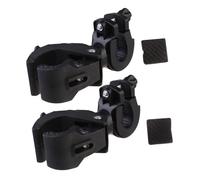 PENIKOKO 2 Piezas Soporte para Linterna de Bicicleta de Plástico Clip Giratorio para Manillar Accesorio para Luces Delanteras Bicicletas de Montaña y Carretera Pack de Negras