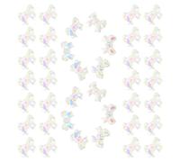 PENIKOKO 200 Piezas Bow-knot Nail Charms Iridescent Resin Decorations For DIY Halloween Christmas Wedding Nail Art Accessories For Women Teens