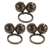 PENIKOKO 3 Campanas de Latón para Collar de Mascota, Campanas Rústicas Fuertes, Mini Cascabeles para Perros y Gatos Pequeños, Accesorio de Seguimiento para Paseo y Entrenamiento al