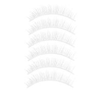 PENIKOKO 3 pares Pestañas Postizas Blancas Cortas Naturales de Extensiones de Pestañas Falsas para Cosplay y Halloween Fáciles de Aplicar para Fiestas y Uso Diario