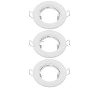 PENIKOKO 3 Piezas Aros de Empotrar para Focos Hierro Duradero Soportes para Downlight Empotrado Compatible con Portalámparas de Plafones de Techo Modernos