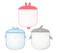 PENIKOKO 3 Piezas Bolsas de Almacenamiento con Ventosa Bolsa Colgante de Malla para Juguetes de Baño Organizador para Ropa y Accesorios Ahorro de Espacio