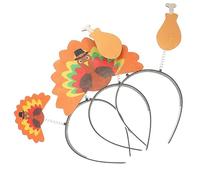 PENIKOKO 3 Piezas Diademas de Pavo para Acción de Gracias de Accesorios para Cabello de Fiesta con Temático para Decorar y Tomar Fotos Celebraciones Familiares