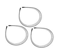 PENIKOKO 3 piezas Diademas Negras con Dientes Diademas Elásticas para Mujer y Niña Accesorios de Cabello Prácticos y Cómodos para Diario y Fiestas