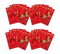 PENIKOKO 30 Piezas Sobres Rojos Tradicionales para Año Diseño Zodiacal Caballo con Resistentes y Versátiles para Festivales Bodas Familiares