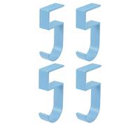 PENIKOKO 4 Ganchos para Colgar Bolsos de Escritorio sin Taladro Soporte Resistente para Mochilas y Auriculares Gancho Azul para Organizar Accesorios en Oficina y Hogar