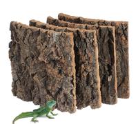 PENIKOKO 4 Láminas Decorativas De Corteza De Corcho para Terrario De Reptiles, Fondo Natural De 15x15 Cm, Decoración para Acuarios y Hábitat De Reptiles, Geckos y Dragones Barbudos