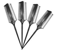 PENIKOKO 4 piezas Cepillo para Teñir y Peinar Cabello Doble Cara con Cerdas Cortas Ergonómico y para Mujeres y Hombres Herramienta Flexible para Estilismo y Cuidado del Cabelludo