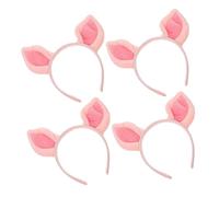 PENIKOKO 4 piezas Diadema Peluche Orejas Cerdito Rosa para Cosplay y Adultos Accesorio Disfraz Fiesta Cumpleaños