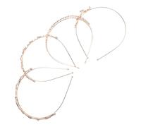 PENIKOKO 4 piezas Diademas Perlas y Cristales Brillantes para Boda y Fiesta Accesorios para Cabello de Mujer y Niña Diseño Elegante y Duradero para Ocasión