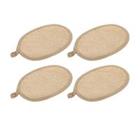 PENIKOKO 4 Piezas esponja de lufa reutilizable herramienta x esponja baño de ducha almohadillas de lufa natural vegetal
